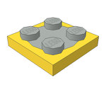 LEGO Turntable 2 x 2 Plate, Base with Light Gray Turntable 2 x 2 Plate, Top (3680 / 3679) 3680C01