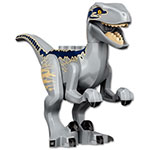 LEGO Dinosaur Raptor / Velociraptor with Dark Blue and Tan Markings (Jurassic World Blue) RAPTOR14