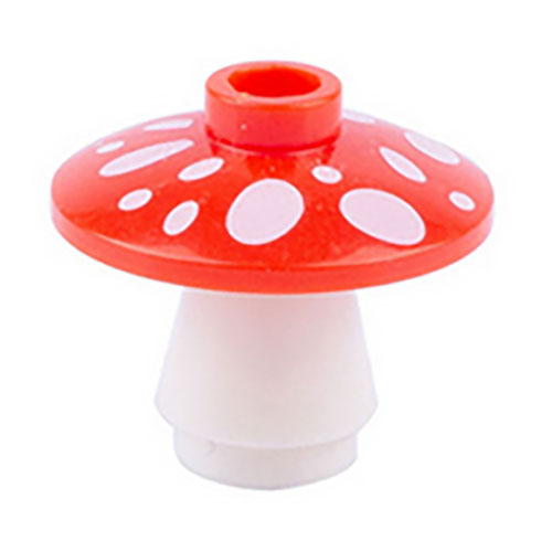 Brickpanda Custoom Red Mushroom with white spots B1001