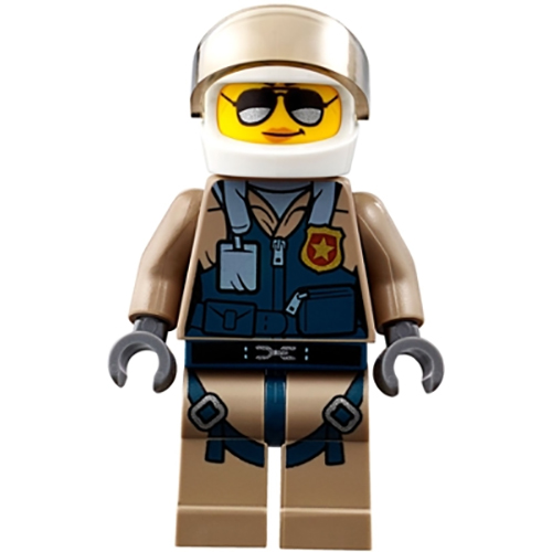 LEGO Minifigure Mountain Police - Officer Female, Pilot with Helmet and Visor CTY0832