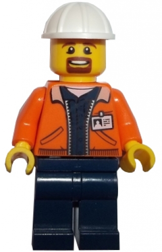 LEGO Minifigure Miner - Equipment Operator with Beard CTY0875