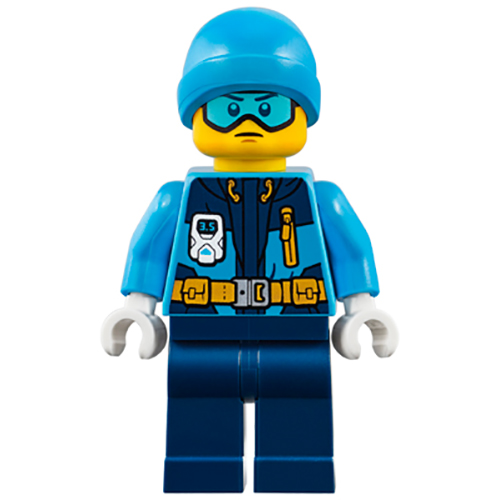 LEGO Minifigure Arctic Explorer - Male, Dark Blue Legs, Dark Azure Beanie, Medium Azure Ski Goggles CTY0903