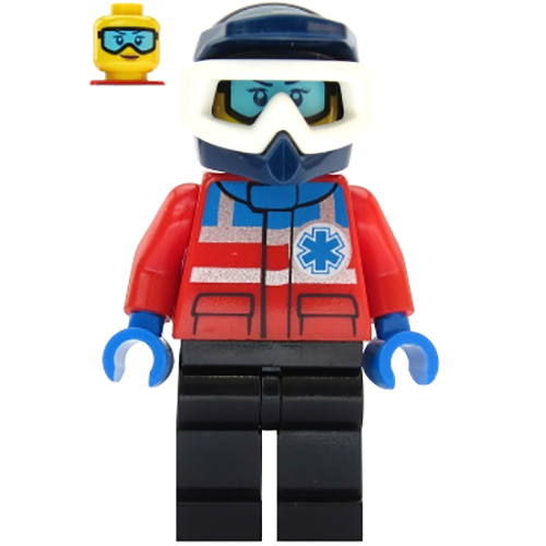 LEGO Minifigur Ski Patrol Member - Female, Dark Blue Helmet CTY1079