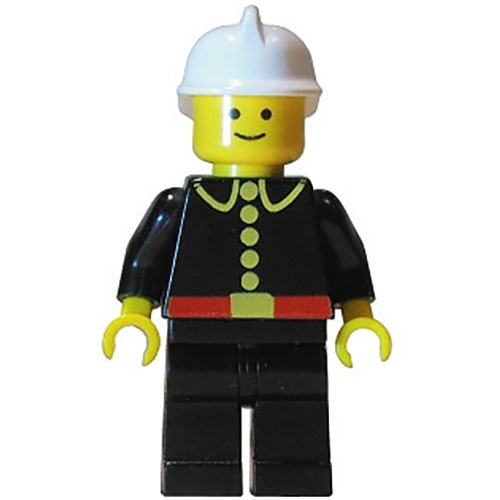 LEGO Minifigur Fire - Classic, White Fire Helmet FIREC001