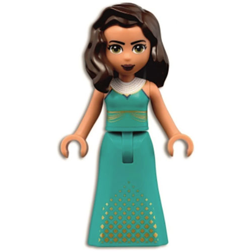 LEGO Minifigure Friends Amelia, Gold Squares on Skirt FRND451