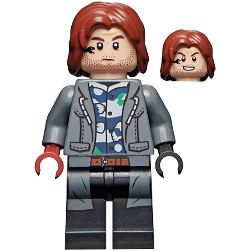 LEGO Minifigur Rainn Delacourt - Dark Blue and White Shirt JW077