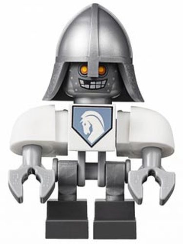 LEGO Minifigur Lance Bot - White Shoulders, Flat Silver Helmet NEX002