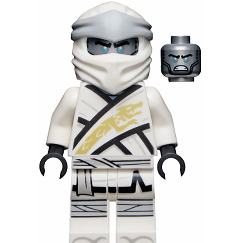 LEGO Minifigure Zane - Legacy, Flat Silver Head NJO713