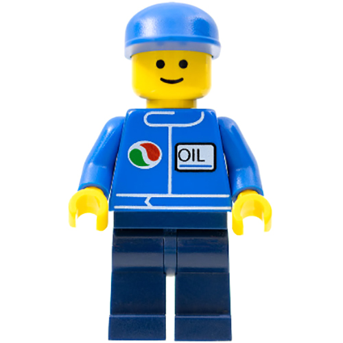 LEGO Minifigure Octan - Blue Oil, Dark Blue Legs, Blue Cap OCT062