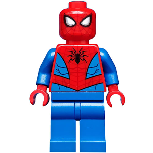 LEGO Minifigure Spider-Man - Dark Red Web Pattern, Blue Legs SH0546