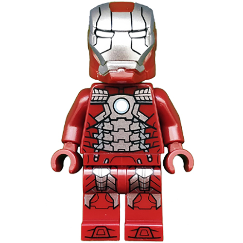 LEGO Minifigura Iron Man - Mark 5 Armor, Trans-Clear Head SH0566