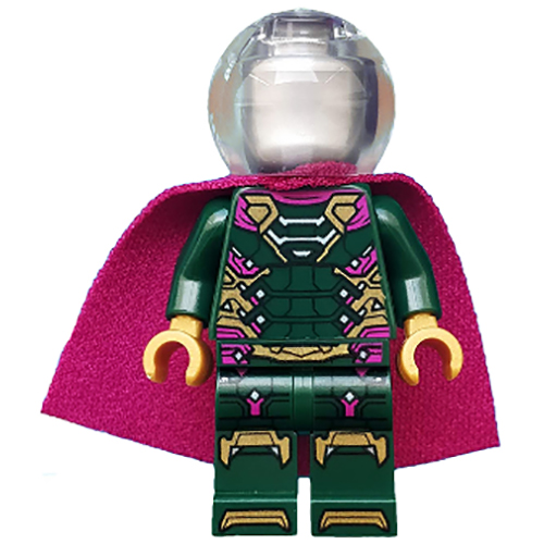 LEGO Minifigure Mysterio - Magenta Trim, Flat Silver Head, Trans-Clear Helmet SH0580