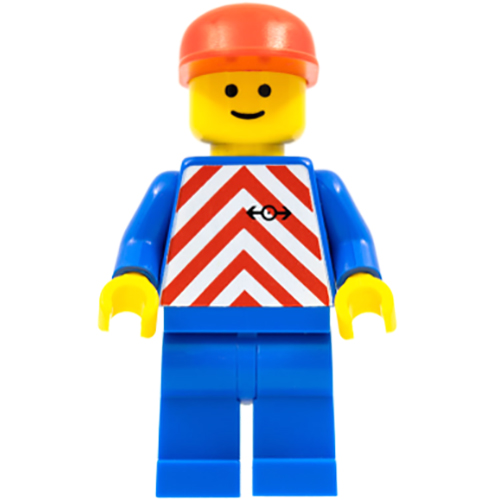 LEGO Minifigura Red & White Stripes - Blue Legs, Red Cap TRN048