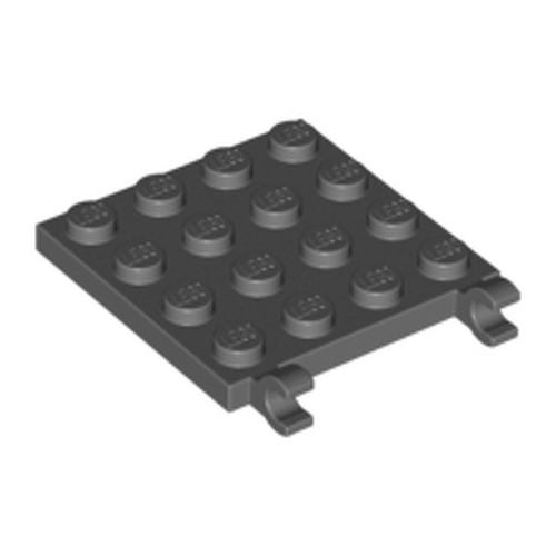 LEGO Plate, Modified 4 x 4 with Clips Horizontal thick open O clips 11399