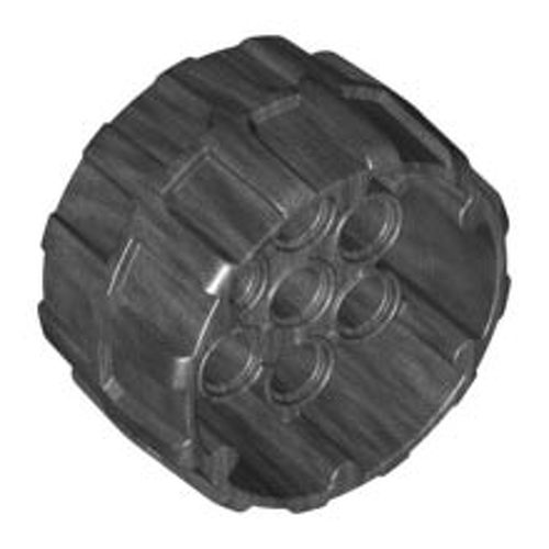 LEGO Wheel Hard Plastic, Treaded with 7 Pin Holes (37mm D. x 22mm) 22410