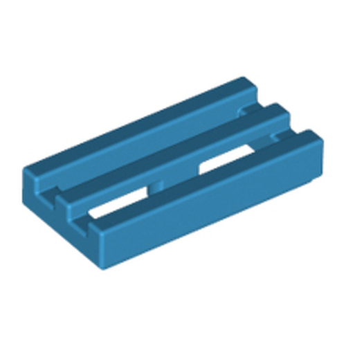 LEGO Tile, Modified 1 x 2 Grill with Bottom Groove / Lip 2412B