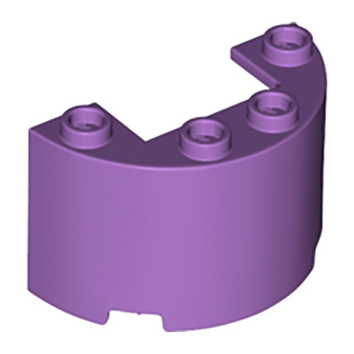 LEGO Cylinder Half 2 x 4 x 2 with 1 x 2 Cutout 24593