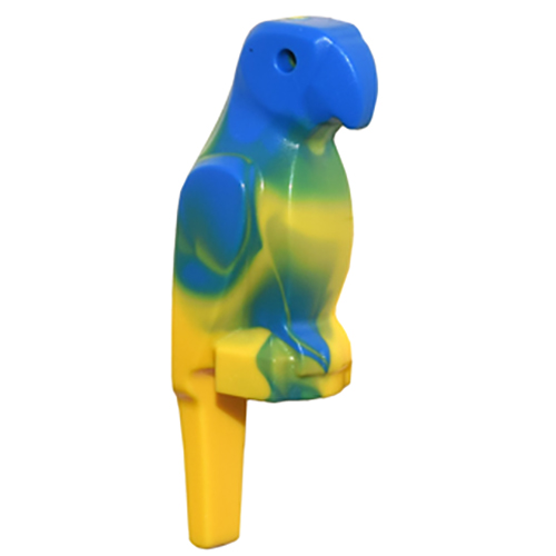 LEGO Bird, Parrot with Large Beak with Marbled Blue Pattern 27063PB01