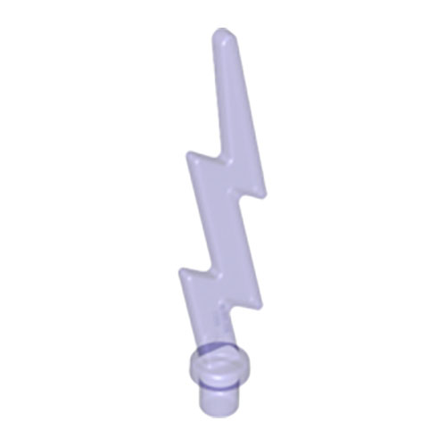 LEGO Wave Angular Single with Bar End (Lightning Bolt) 27256