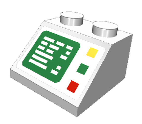 LEGO Slope 45 2 x 2 with Computer Screen Pattern 3039P23