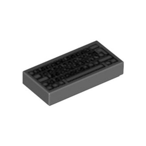 LEGO Tile 1 x 2 with Computer Keyboard Standard Pattern 3069PB0030