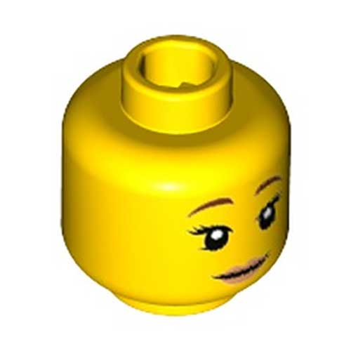 3626CPB1814 LEGO Minifigure Head Female with Brown Eyebrows