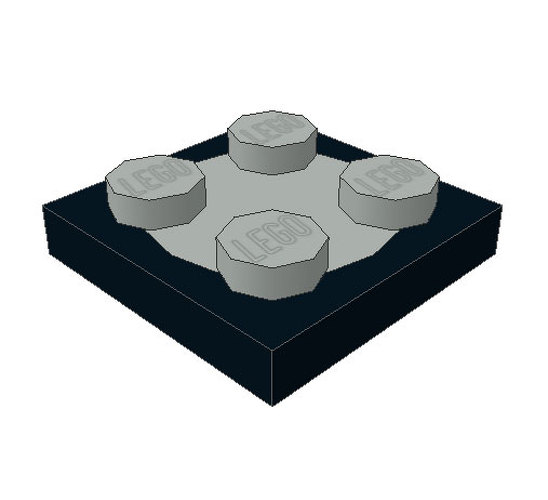 LEGO Turntable 2 x 2 Plate, Base with Light Gray Turntable 2 x 2 Plate, Top (3680 / 3679) 3680C01