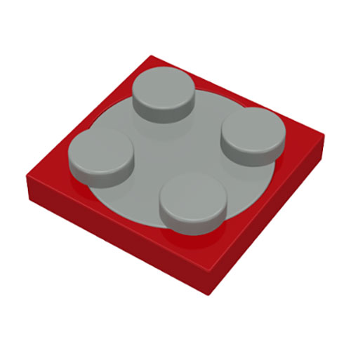 LEGO Turntable 2 x 2 Plate, Base with Light Gray Turntable 2 x 2 Plate, Top (3680 / 3679) 3680C01