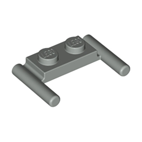 LEGO Plate, Modified 1 x 2 with Handles - Type 2 (flat ends, low attachment) 3839B