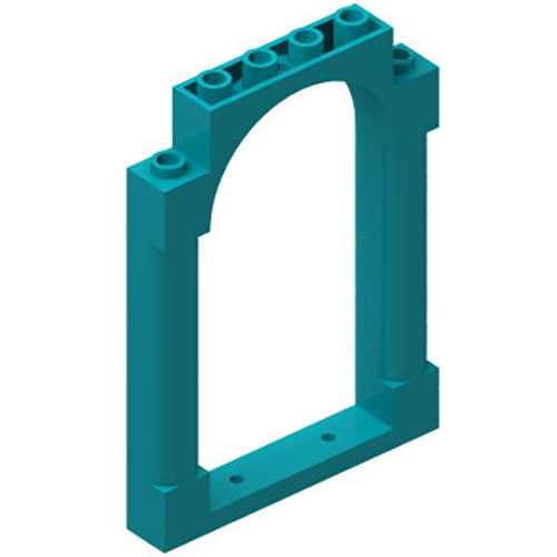 LEGO Door, Frame 1 x 6 x 7 Rounded Pillars with Top Arch and Notches 40066