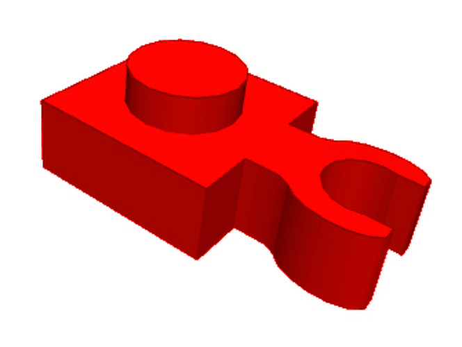 LEGO Plate, Modified 1 x 1 with Clip Vertical - Type 1 (open O clip) 4085A