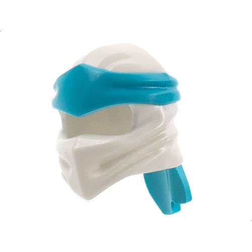 LEGO Minifigure, Headgear Ninjago Wrap Type 4 with Molded Medium Azure Headband Pattern 40925PB17