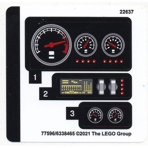 LEGO Sticker Sheet for Set 42127 - (77596/6338465) 42127STK01