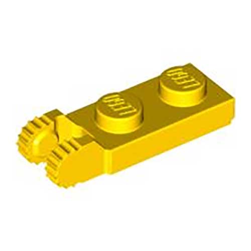 LEGO Hinge Plate 1 x 2 Locking with 2 Fingers on End and 9 Teeth with Bottom Groove 44302A