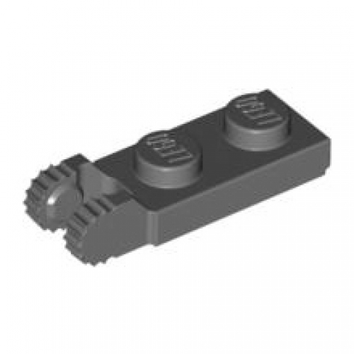 LEGO Hinge Plate 1 x 2 Locking with 2 Fingers on End and 9 Teeth with Bottom Groove 44302A