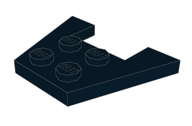 LEGO Wedge, Plate 3 x 4 without Stud Notches 4859