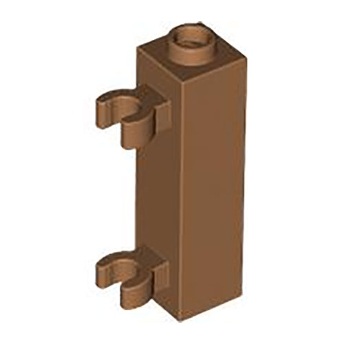 LEGO Brick, Modified 1 x 1 x 3 with 2 Clips Vertical - Hollow Stud 60583B