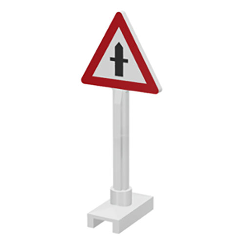 LEGO Road Sign Triangle with Road Crossing Pattern 649P02