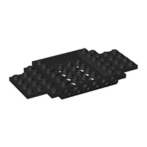 LEGO Vehicle, Base 6 x 12 x 1 with 5 x 4 Recessed Center and 8 Holes 65634