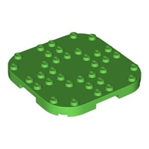 LEGO Plate, Modified 8 x 8 with Rounded Corners and 4 Feet 66790