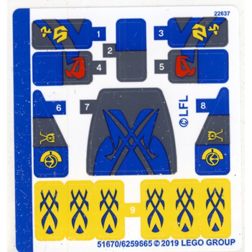 LEGO Sticker for Set 75258 - (51670/6259665) 75258STK01