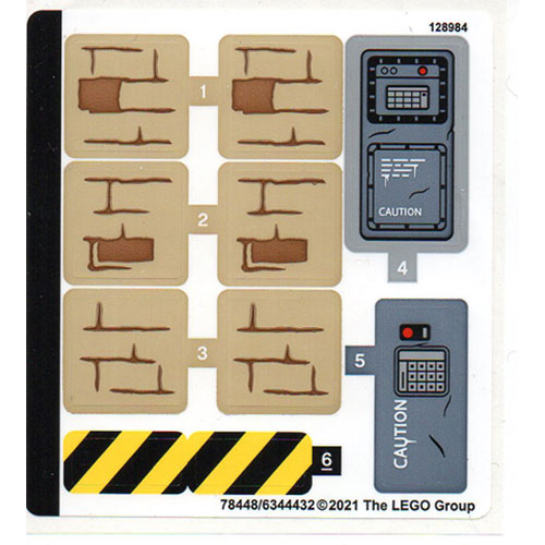 LEGO Sticker Sheet for Set 76948 - (78448/6344432) 76948STK01