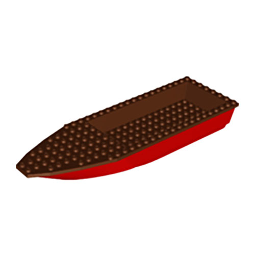 LEGO Boat, Hull Unitary 28 x 8 with Reddish Brown Top (92710 / 92711) 92710C03