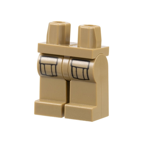 LEGO Hips and Legs with Cargo Pockets with Flaps and Pleats Pattern 970C00PB0747