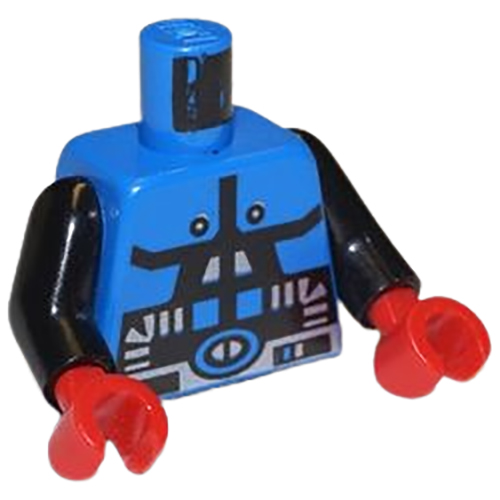 LEGO Torso Space Spyrius Pattern / Black Arms / Red Hands 973P66C01