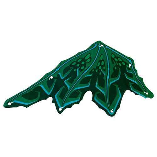 LEGO Cloth Wing Dragon Left, Sand Green Ribs, Lime and Dark Green Scales Pattern BB1249