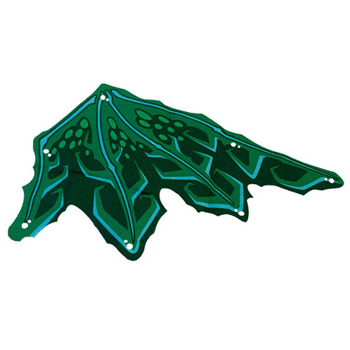 LEGO Cloth Wing Dragon Right, Medium Azure Ribs, Lime and Dark Green Scales Pattern BB1250