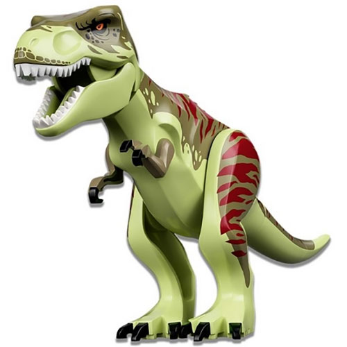 LEGO Dinosaur Tyrannosaurus Rex with Olive Green Back and Dark Red Markings TREX09