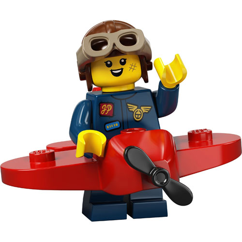 LEGO Minifigure Airplane Girl, Series 21 (Complete Set with Stand and Accessories) COL21-9