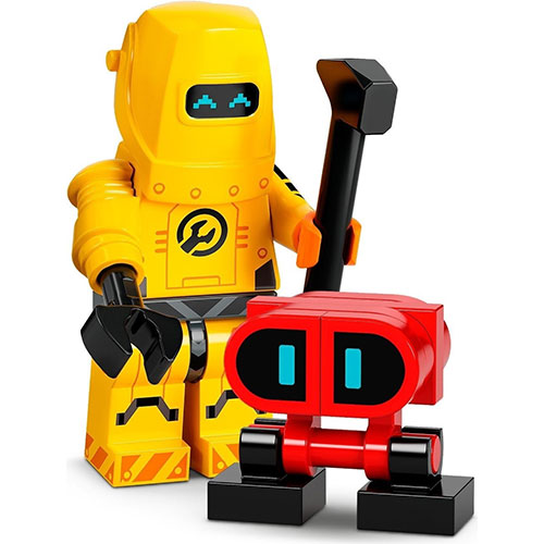 LEGO Minifigure Robot Repair Tech, Series 22 (Complete Set with Stand and Accessories) COL22-1